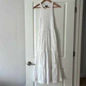 J.Crew Vintage Rib High-Neck Cutaway Tank Dress With Poplin Skirt